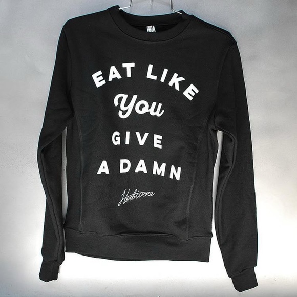 Herbivore Clothing Tops - Herbivore Eat Like You Give A Damn Sweatshirt 💚 Vegan